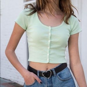 BRANDY MELVILLE- Zelly top in pastel green!